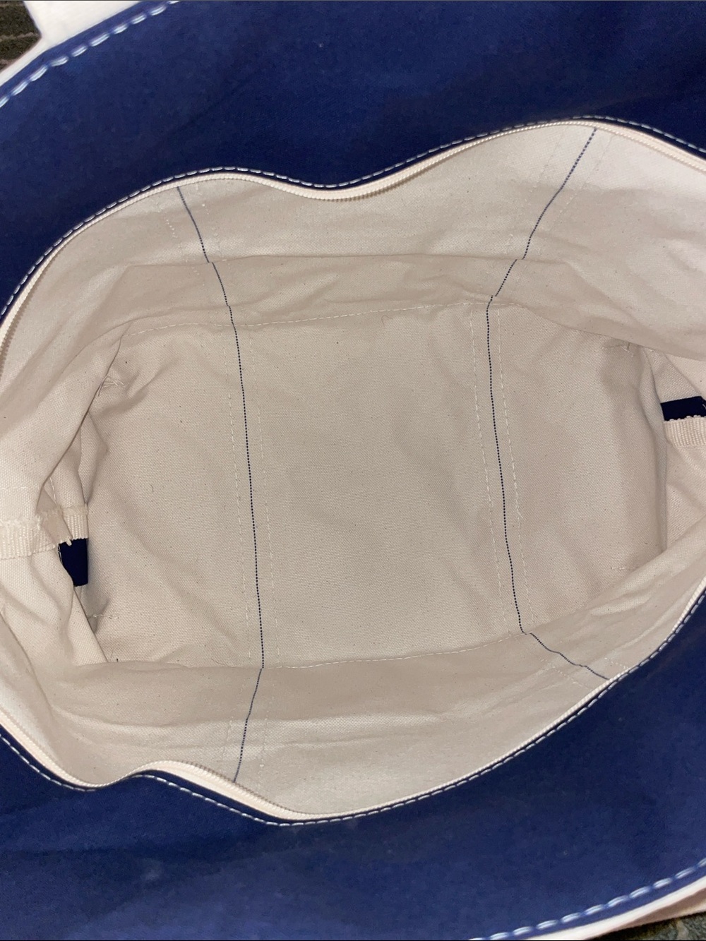 LLBean large navy tote - Picture 3 of 3
